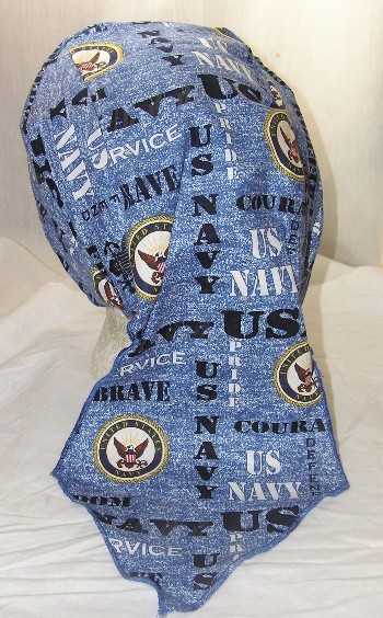 Navy Grey Du-rag